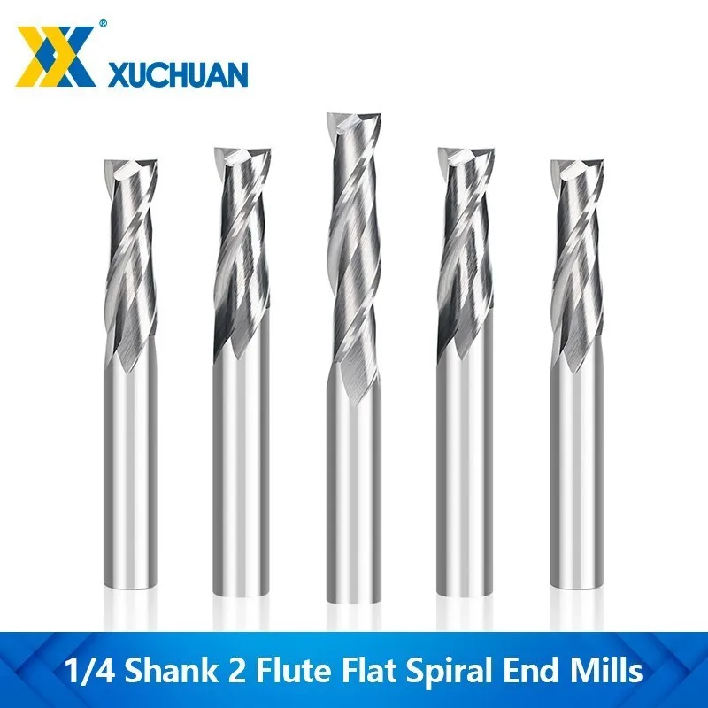 2 Flutes Milling Cutter Carbide CNC End Mill For Woodworking Flat Mill Spiral Router Bit 1/4 Shank
2 Flutes Milling Cutter Carbide CNC End Mill For Woodworking Flat Mill Spiral Router Bit 1/4 Shank