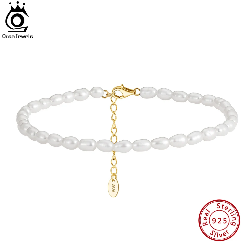 ORSA JEWELS Natural Rice Pearl Anklets for Women 925 Sterling Silver Summer Fashion Foot Chain Ankle Straps Jewelry SA38
ORSA JEWELS Natural Rice Pearl Anklets for Women 925 Sterling Silver Summer Fashion Foot Chain Ankle Straps Jewelry SA38