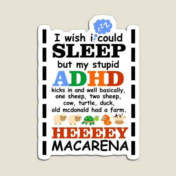 Я хотел бы, чтобы я мог спать, но мой глупый магнит Adhd, Детские красочные наклейки для детской игрушки
Я хотел бы, чтобы я мог спать, но мой глупый магнит Adhd, Детские красочные наклейки для детской игрушки
