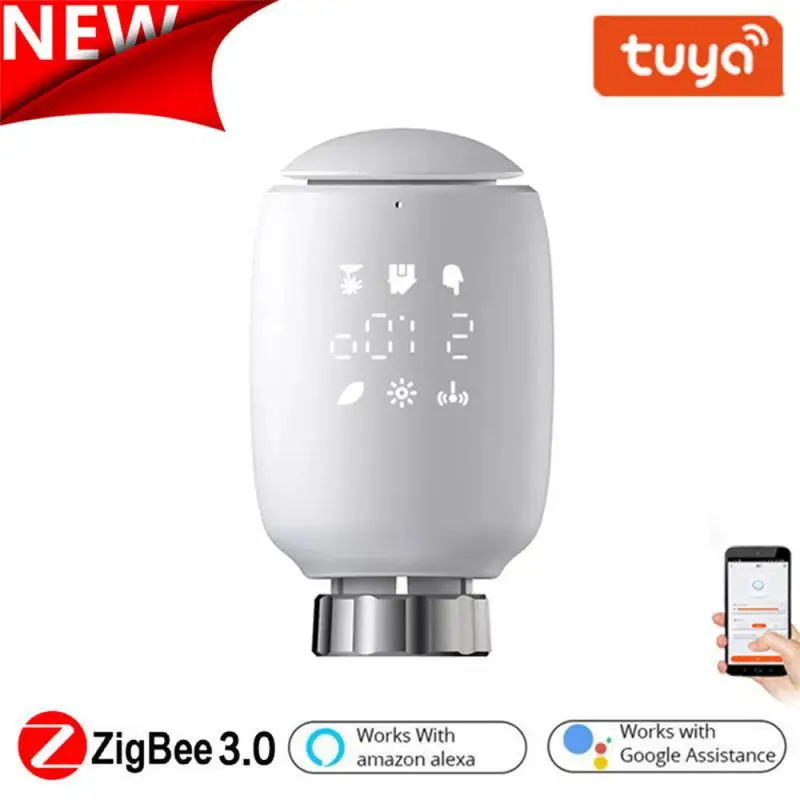 Привод радиатора Tuya ZigBee, программируемый термостатический клапан радиатора для Alexa Google Home
Привод радиатора Tuya ZigBee, программируемый термостатический клапан радиатора для Alexa Google Home