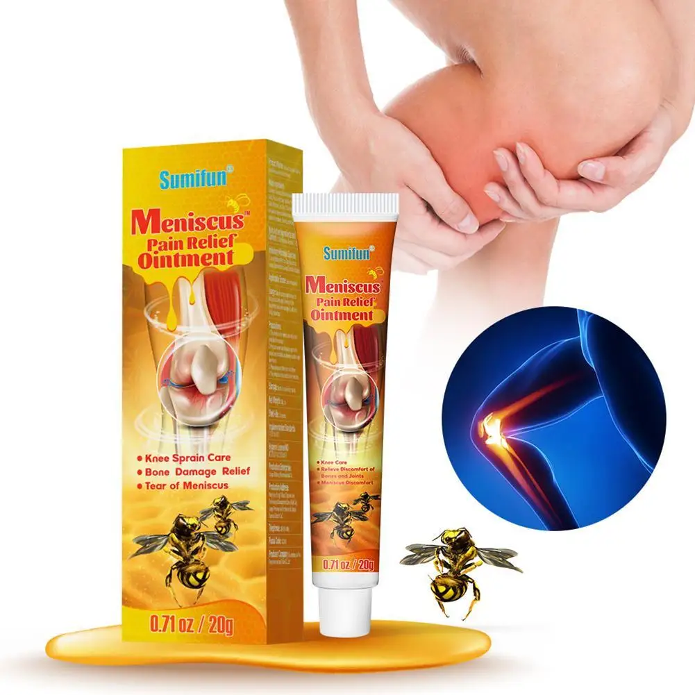 

2 Types Bee Analgesic Cream Synovial Meniscus Pain Relief Ointment Arthritis Knee Joint Muscle Ache Medical Plaster 20g