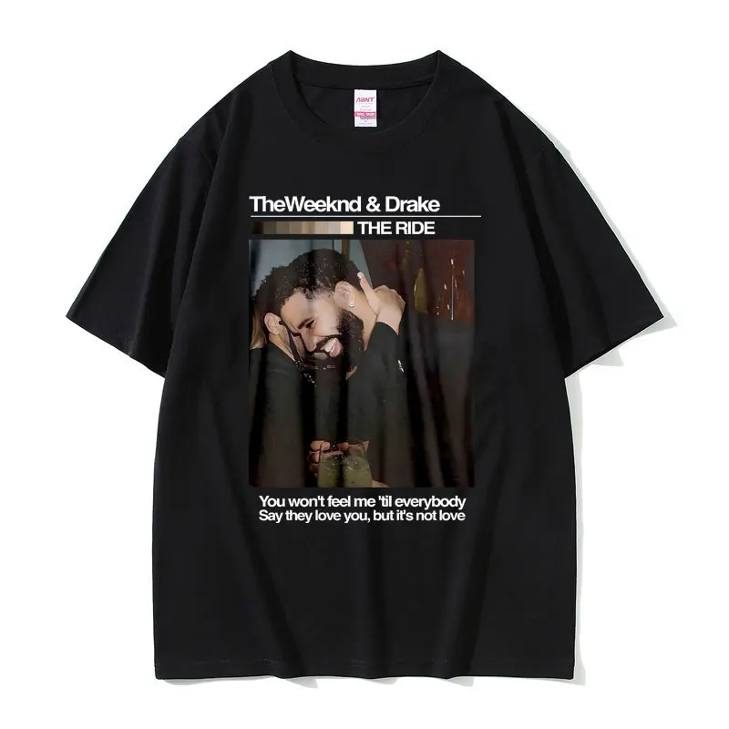 Rapper The Weeknd and Drake The Ride T-shirts Men's Fashion Harajuku T Shirts Men Women Hip Hop Oversized Tshirt Male Streetwear
Rapper The Weeknd and Drake The Ride T-shirts Men's Fashion Harajuku T Shirts Men Women Hip Hop Oversized Tshirt Male Streetwear