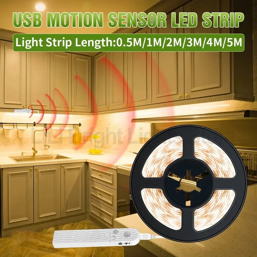 5M PIR Led Motion Sensor LED Strip Lamp 5V Led Under Cabinet Lamp Tape Ribbon Diode Light Battery Powered TV Backlight Lighting
5M PIR Led Motion Sensor LED Strip Lamp 5V Led Under Cabinet Lamp Tape Ribbon Diode Light Battery Powered TV Backlight Lighting