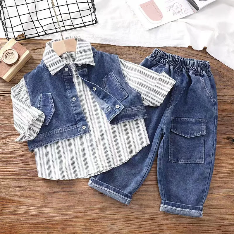 New Boys and Children's Set Tank Top T-shirt Long Pants Three piece Set 3-7t Boys' Clothing Children's Clothing Children's Set
New Boys and Children's Set Tank Top T-shirt Long Pants Three piece Set 3-7t Boys' Clothing Children's Clothing Children's Set