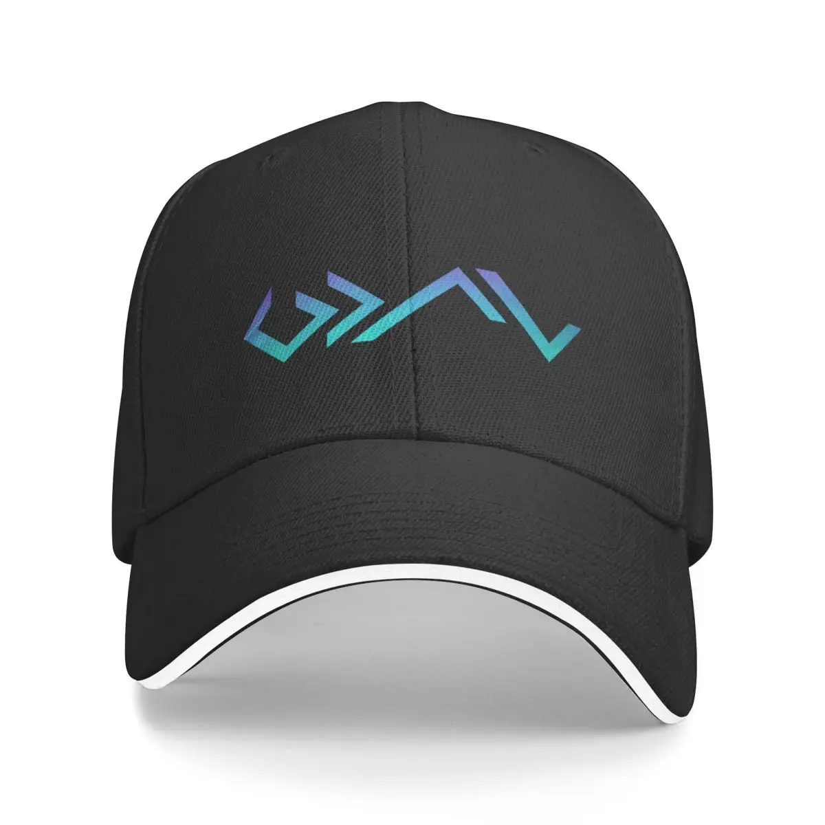 

New God is Greater Than The Highs and Lows, Modern, Symbols, Christian, Teal Baseball Cap Golf Mens Cap Women's