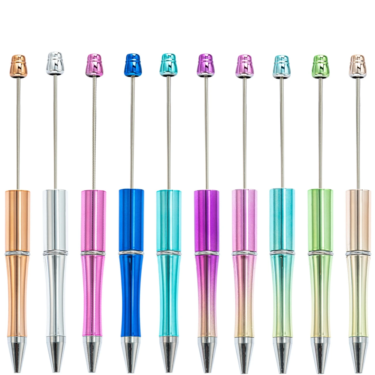 

10PCS New beaded pen UV plating DIY creative beaded pen bead ballpoint pen