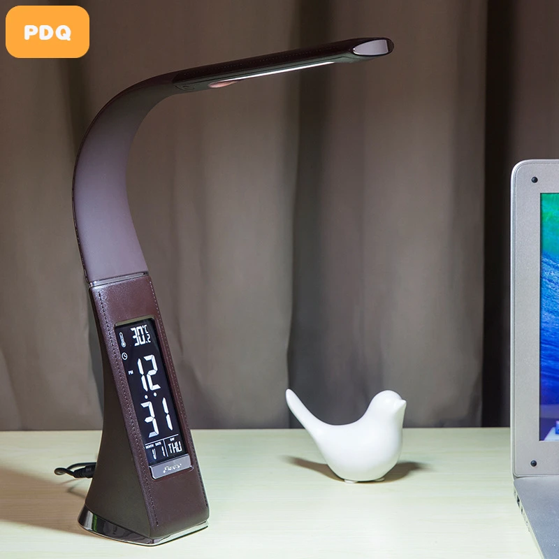 LED Eye Protection Desk Lamp Student Study Office Business Imitation Leather Table Lamp Bedside Alarm Clock Smart Display
LED Eye Protection Desk Lamp Student Study Office Business Imitation Leather Table Lamp Bedside Alarm Clock Smart Display