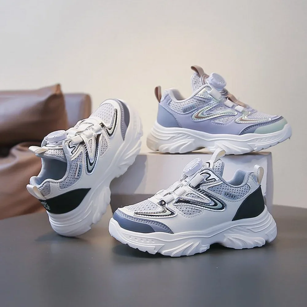 أحذية رياضية من الجلد الصناعي للأطفال موديل 2026، أحذية جري عصرية للمراهقين والأطفال، شبكية وقابلة للتنفس للأولاد والبنات أحذية رياضية من الجلد الصناعي للأطفال موديل 2026، أحذية جري عصرية للمراهقين والأطفال، شبكية وقابلة للتنفس للأولاد والبنات