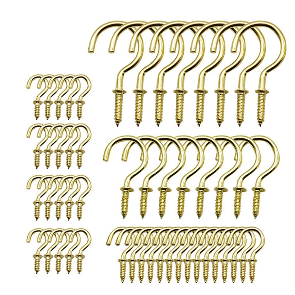 75pcs/set Heavy Screw Hooks Brass Plated Cup Hook Shouldered Screw Hanging Heavy Duty Cup Extend A Hooks
75pcs/set Heavy Screw Hooks Brass Plated Cup Hook Shouldered Screw Hanging Heavy Duty Cup Extend A Hooks