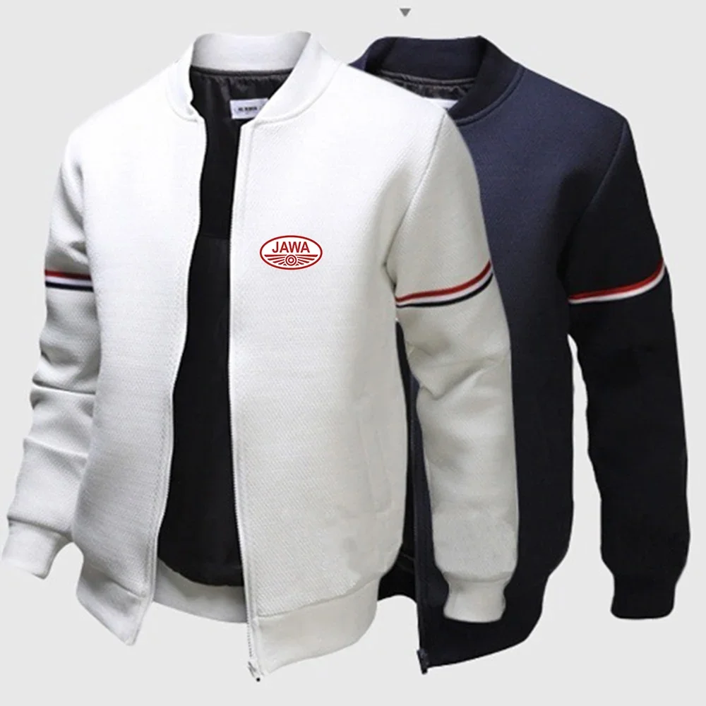 

Куртка-бомбер JAWA мужская бейсбольная, мотоциклетная спортивная куртка на молнии, с принтом, с воротником-стойкой и длинным рукавом, уличная одежда