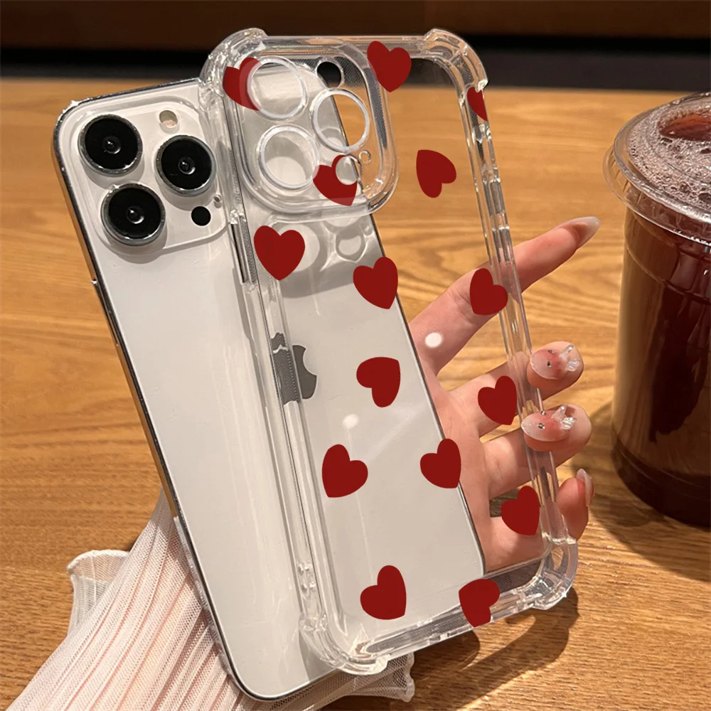 Luxury Shockproof Transparent Phone Cases for iPhone 15 14 13 12 11 Pro Max Mini XR XSMax 7 8 Plus SE Love Heart Hard Back Coque
Luxury Shockproof Transparent Phone Cases for iPhone 15 14 13 12 11 Pro Max Mini XR XSMax 7 8 Plus SE Love Heart Hard Back Coque