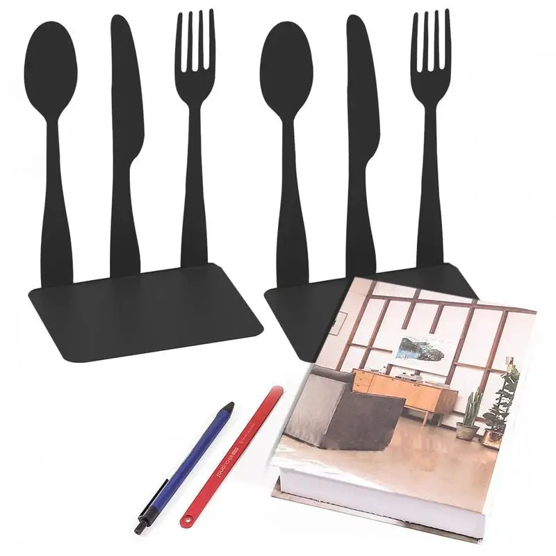 Cookbook Bookends Heavy Duty Book Ends Creative Cookbook Storage Knife And Fork Shape Decorative Book Shelf For Home 1 Pair
Cookbook Bookends Heavy Duty Book Ends Creative Cookbook Storage Knife And Fork Shape Decorative Book Shelf For Home 1 Pair