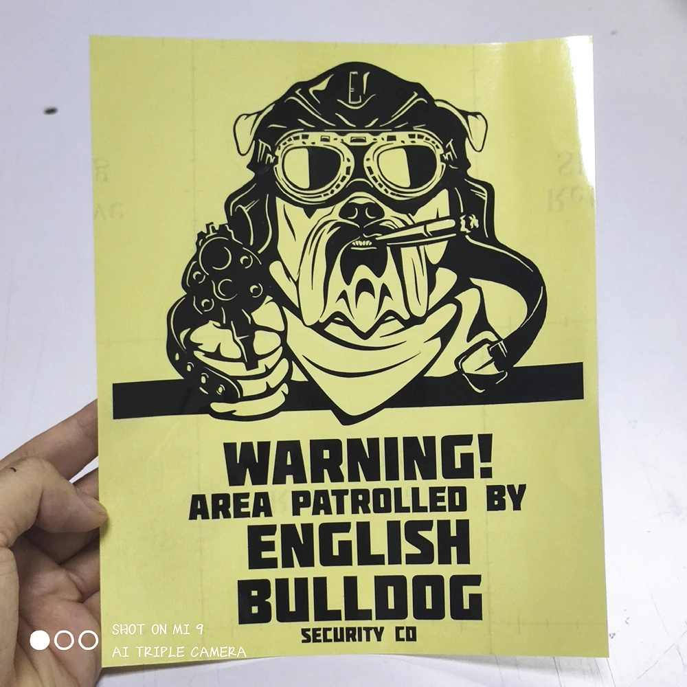 FD536A Die Cut 3D Warning English Bull Dog With Gun Funny Car Decals Stickers Reflective Window Wall Sunscreen Bumper Auto Door
FD536A Die Cut 3D Warning English Bull Dog With Gun Funny Car Decals Stickers Reflective Window Wall Sunscreen Bumper Auto Door