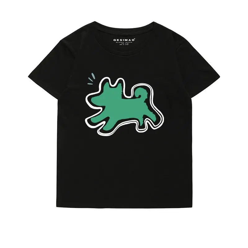 American puppy original illustration printed short-sleeved T-shirt literary and versatile Harajuku style top for men and women
American puppy original illustration printed short-sleeved T-shirt literary and versatile Harajuku style top for men and women