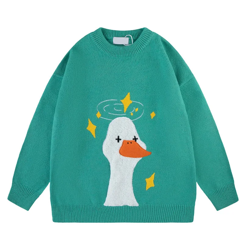 Sweater Men Cartoon Anime Funny Duck Knitted Harajuku Hip Hop Streetwear O-neck Oversize Pullover Casual Couple Male Sweaters
Sweater Men Cartoon Anime Funny Duck Knitted Harajuku Hip Hop Streetwear O-neck Oversize Pullover Casual Couple Male Sweaters