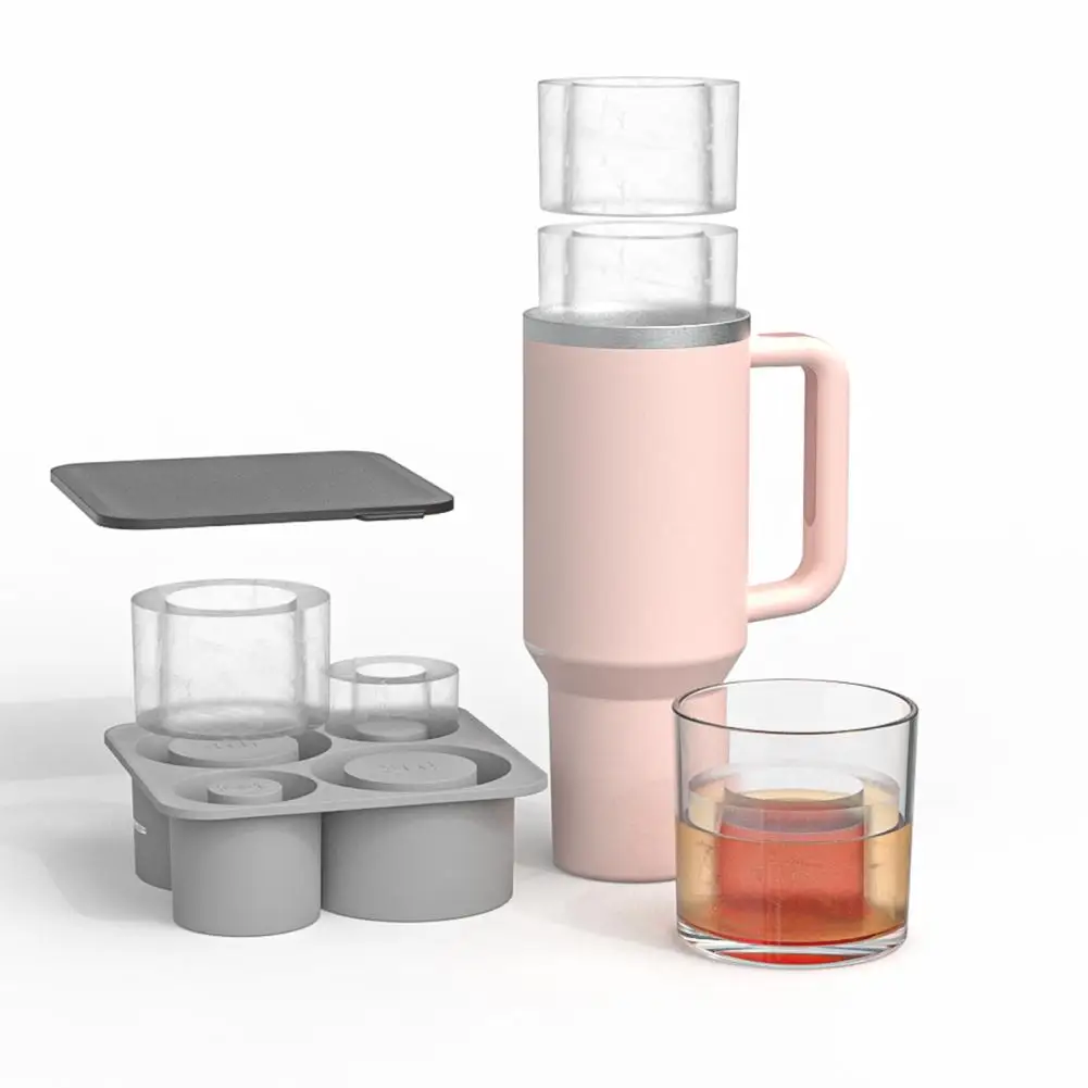 Hollow Cylindrical Ice Mold Bpa Free Ice Cube Tray with Lid for 20/30/40oz Tumblers 4 Cavities Cylinder Ice Ball for Summer
Hollow Cylindrical Ice Mold Bpa Free Ice Cube Tray with Lid for 20/30/40oz Tumblers 4 Cavities Cylinder Ice Ball for Summer