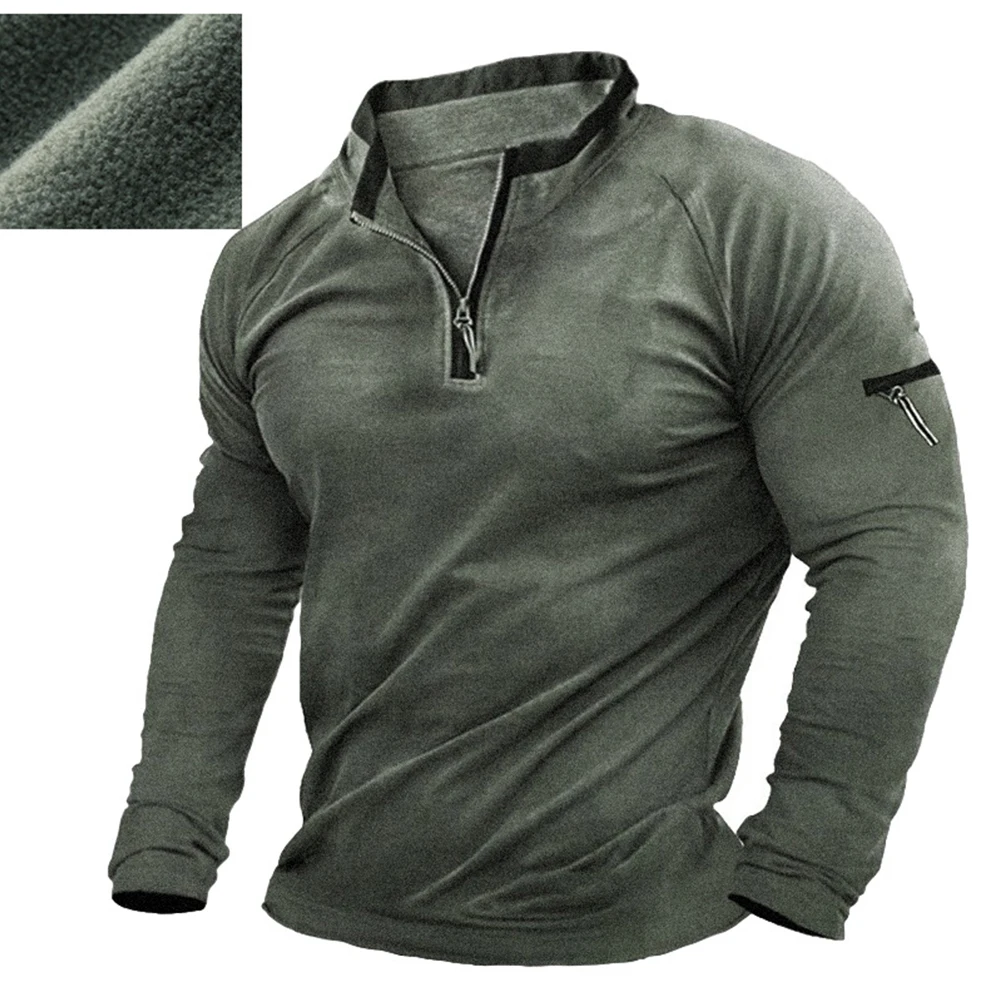 Fashion Men Fleece Lining Sweatshirts Hoodie Tactical Army Muscle Zip Neck Long Sleeve Top Pullover Sweatshirt Coat Clothing
Fashion Men Fleece Lining Sweatshirts Hoodie Tactical Army Muscle Zip Neck Long Sleeve Top Pullover Sweatshirt Coat Clothing