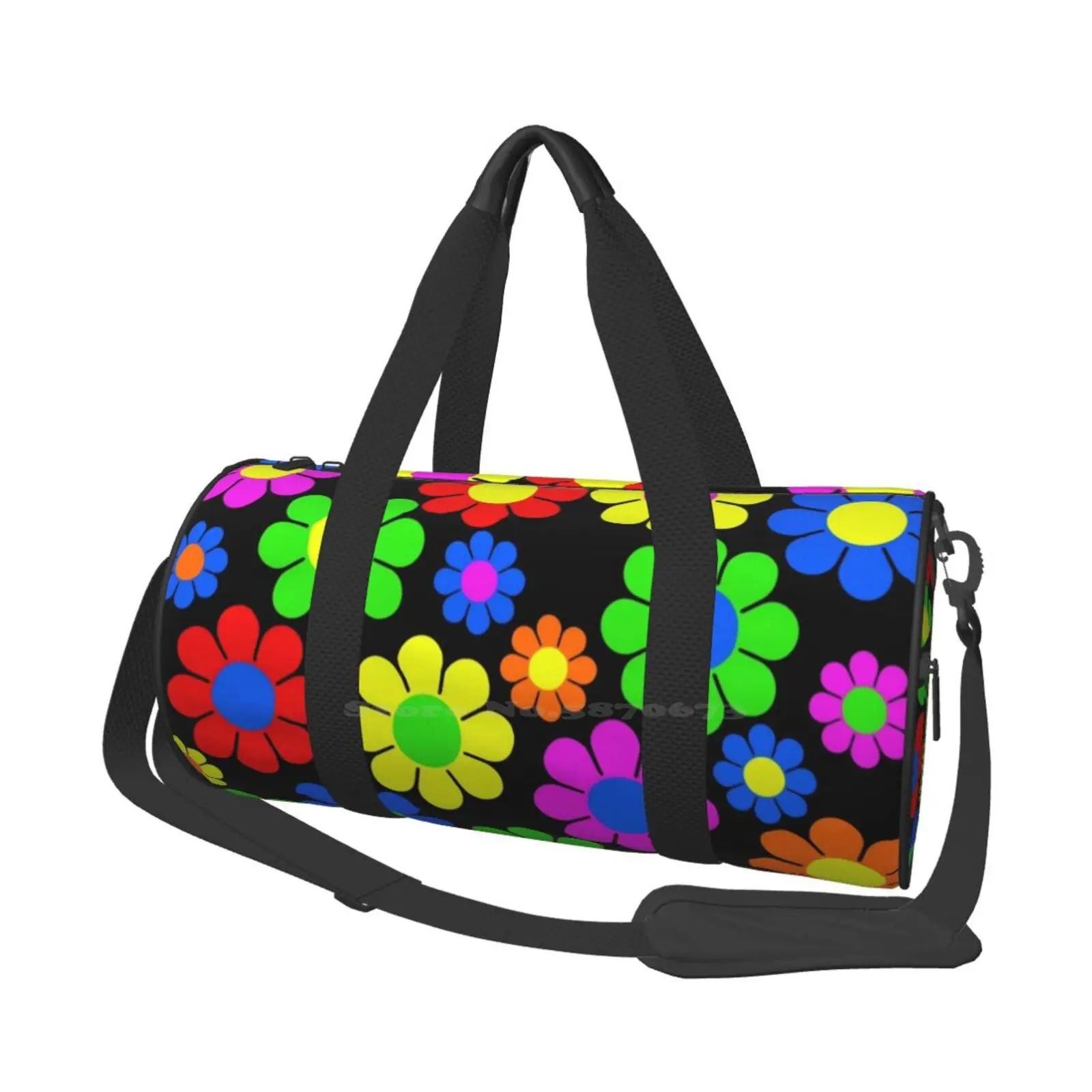 

Hippy Flower Daisy Spring Pattern Shoulder Bag Casual Satchel For Sport Travel School Hippy Hippie Hippies Flower Flowers