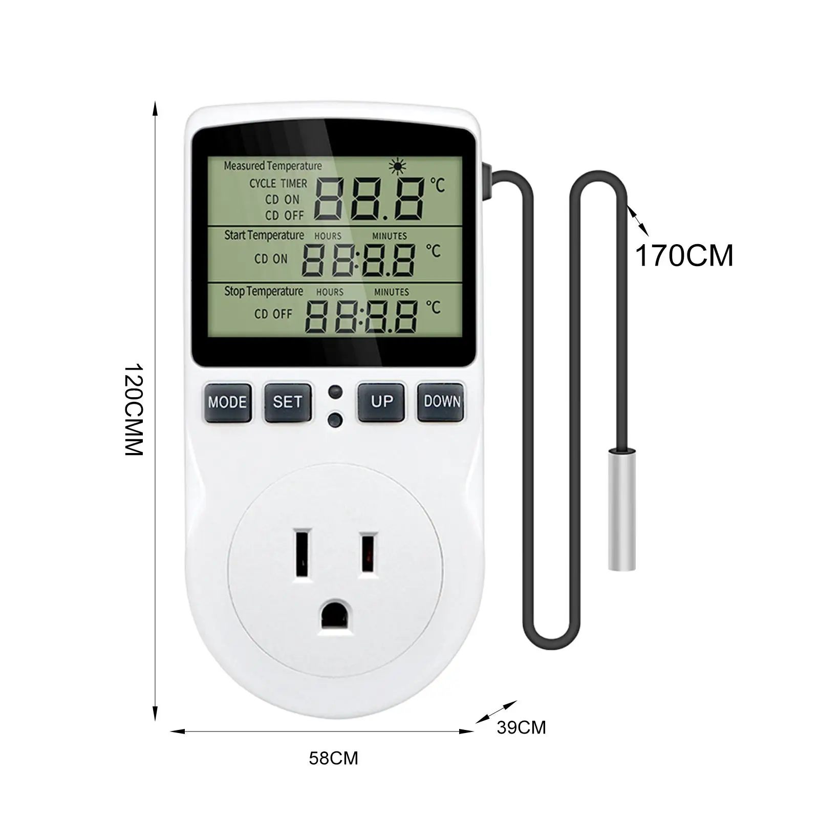 Digital Temperature Controller Smart Professional Thermostat Timer for Heat Pad Greenhouse Terrarium Household Brewing Incubator
Digital Temperature Controller Smart Professional Thermostat Timer for Heat Pad Greenhouse Terrarium Household Brewing Incubator