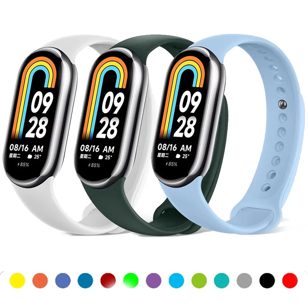 

Sport Watchband for Xiaomi smart Band 8 NFC bracelet Silicone Replacement wristband Miband8 correa mi band 8 strap Accessories