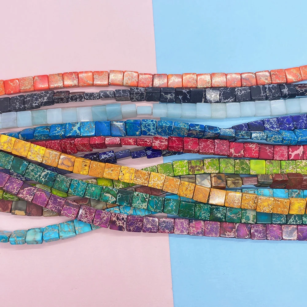 Natural Stone Beads Colorful Emperor Two Hole Cube Spacer For Jewelry Fashion Making DIY Bracelet Charm Accessories
Natural Stone Beads Colorful Emperor Two Hole Cube Spacer For Jewelry Fashion Making DIY Bracelet Charm Accessories