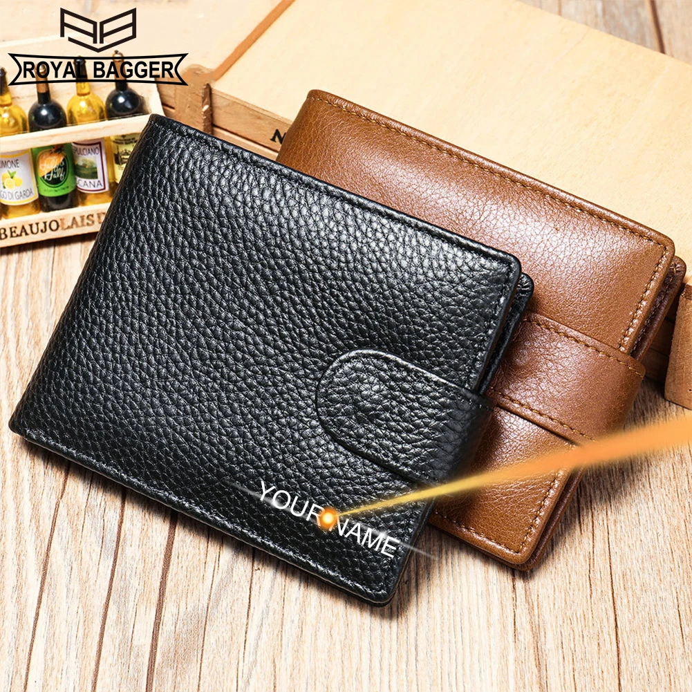 Royal Bagger Short Wallet for Men Retro Genuine Cow Leather Purse Simple Fashion Card Holder Casual Coin Purses 1067
Royal Bagger Short Wallet for Men Retro Genuine Cow Leather Purse Simple Fashion Card Holder Casual Coin Purses 1067