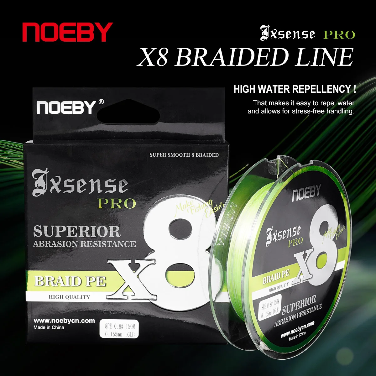 Noeby New 150m PE X8 Braided Fishing Line 14-60LB Smooth Superior Abrasion Resistance Water Repellency Fluorescent Fishing Line
Noeby New 150m PE X8 Braided Fishing Line 14-60LB Smooth Superior Abrasion Resistance Water Repellency Fluorescent Fishing Line