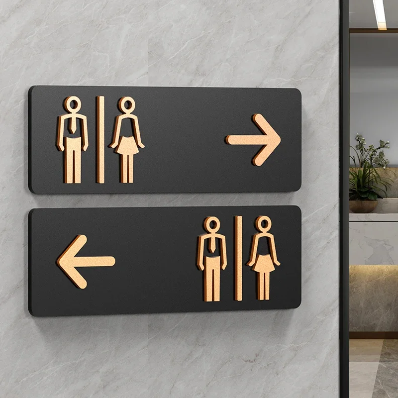 Simple Men and Women Bathroom Signs WC Public Toilet Guide Sign Index Hotel To The Left and Right Acrylic Restroom Prompt Sign
Simple Men and Women Bathroom Signs WC Public Toilet Guide Sign Index Hotel To The Left and Right Acrylic Restroom Prompt Sign