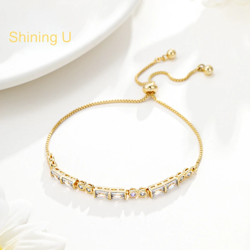 Браслет с блестящими U-образными драгоценными камнями, желтого золота, модные ювелирные украшения в подарок
Браслет с блестящими U-образными драгоценными камнями, желтого золота, модные ювелирные украшения в подарок