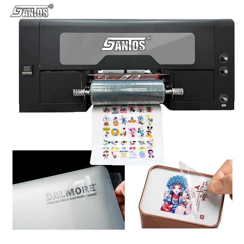 

Small UV AB Film Transfer Sticker Printing Machine Golden Foil Film Laminating 2 in 1 Gold A4 A3 Sticker UV DTF Printer