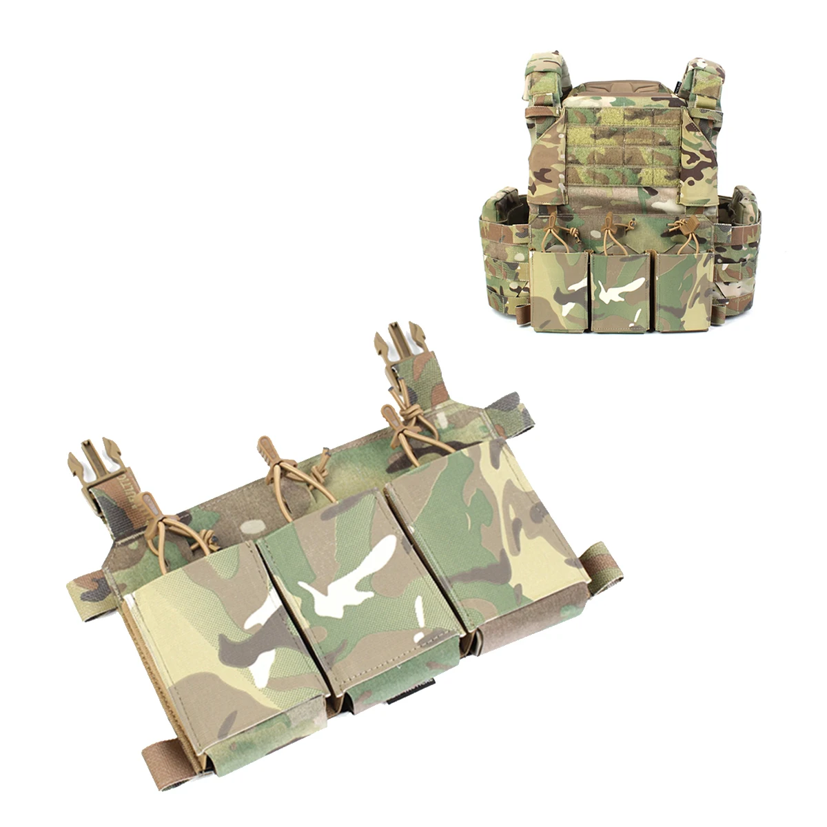 

Tactical Triple Pouch,Quick Release 5.56/5.45/7.62 Chest Equipment, Suitable For Airsoft Shooting,Hunting,Movie And TV Props Etc