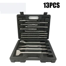 13pcs Electric Hammer Bit Set 13pc Drilling through Wall Chopping Bit round Shank Alloy Drill Bit 
13pcs Electric Hammer Bit Set 13pc Drilling through Wall Chopping Bit round Shank Alloy Drill Bit