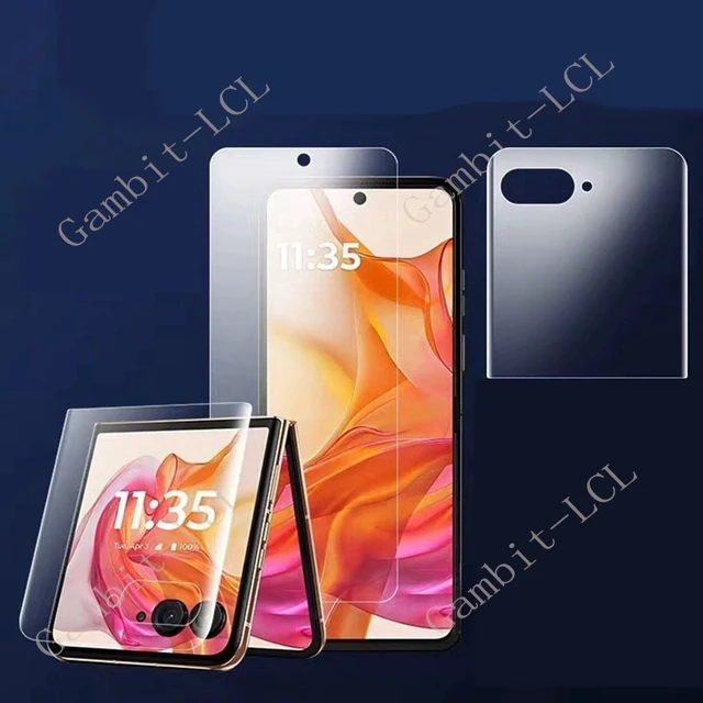 Film de protection d'écran Full Hydrogel HD 2 en 1, pour Motorola Razr 50 Ultra 40 2019 2020 2022 50 Ultra Razr40 Plus 1