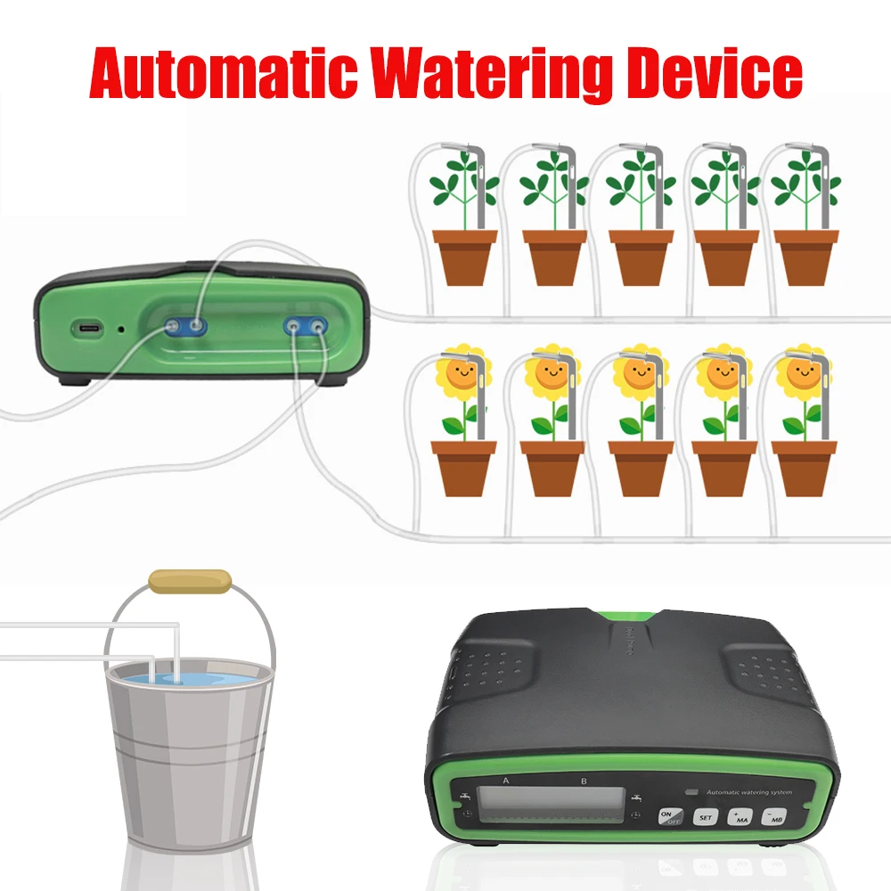 Automatic Electronic Watering Timer Dual Pump Garden Plant Water Timer Two Outlet Home Garden Irrigation Timer Controller System
Automatic Electronic Watering Timer Dual Pump Garden Plant Water Timer Two Outlet Home Garden Irrigation Timer Controller System