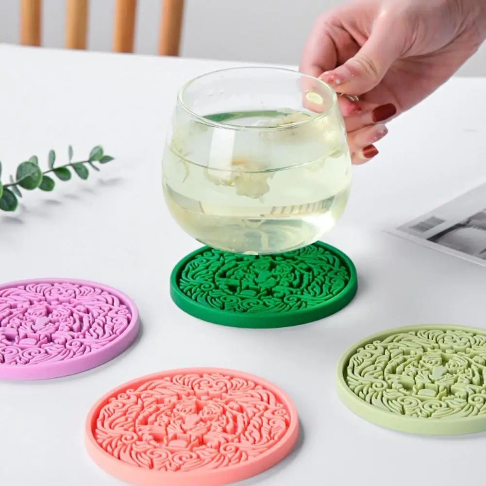 Silicone Mat Coaster Food Grade Material Placemat Non-slip Table Mat Kitchen Accessories Gadgets Round Cup Mat
Silicone Mat Coaster Food Grade Material Placemat Non-slip Table Mat Kitchen Accessories Gadgets Round Cup Mat