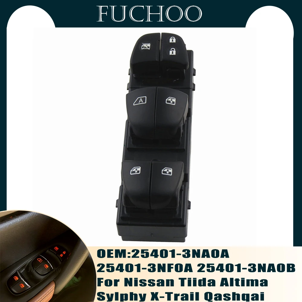 OE сменный Электрический переключатель стеклоподъемника для Nissan Tiida Altima Sylphy X-Trail Qashqai 25401-3NA0A
OE сменный Электрический переключатель стеклоподъемника для Nissan Tiida Altima Sylphy X-Trail Qashqai 25401-3NA0A
