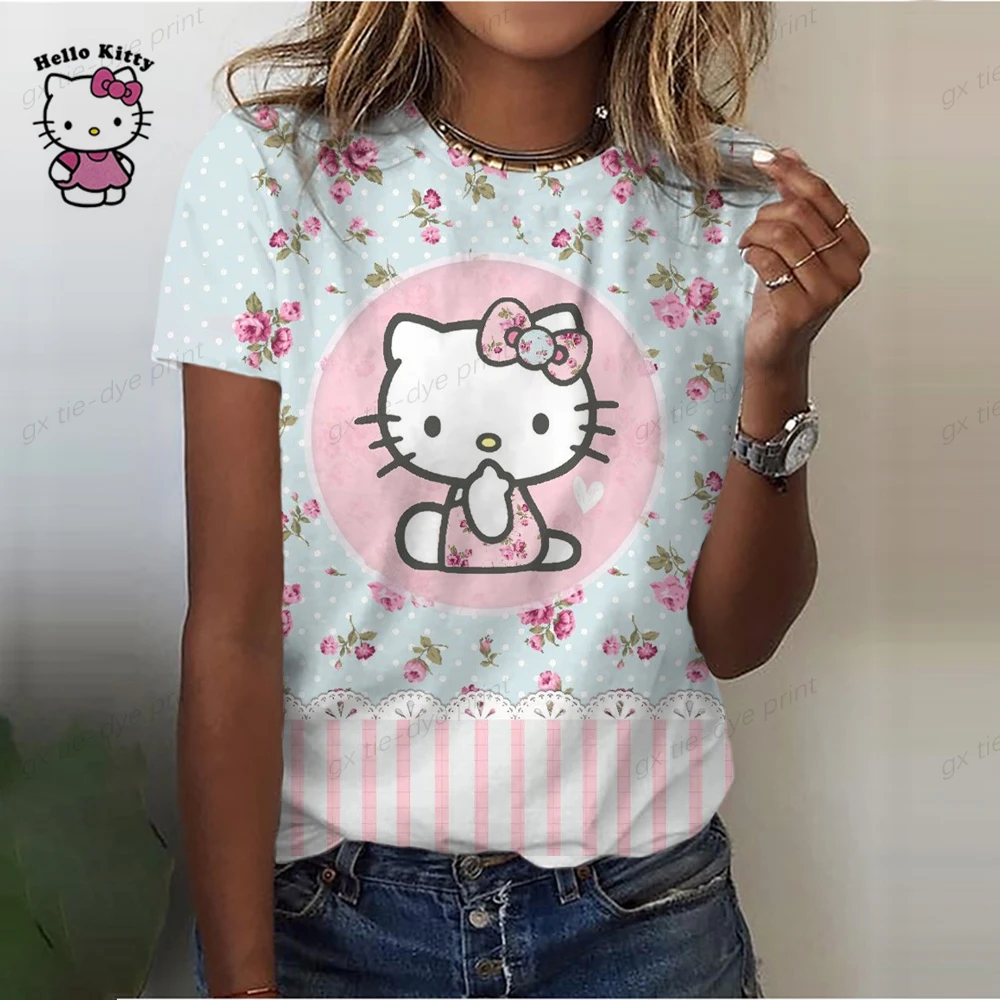 Hello Kitty T-shirt Youth Clothing Girls' Clothing Cartoon Clothing Women's Loose Street Clothing Fashion Large Short Sleeve
Hello Kitty T-shirt Youth Clothing Girls' Clothing Cartoon Clothing Women's Loose Street Clothing Fashion Large Short Sleeve