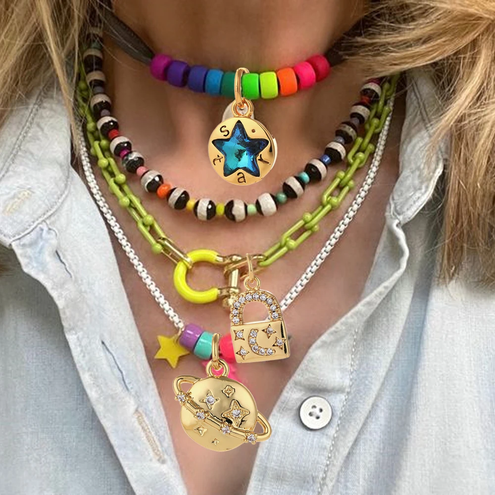 Bright CZ Zircon Stars Charms for Jewelry Making Women Pendant Fashiona Necklace Adjustable Stainless Steel Chain Fashion Choker
Bright CZ Zircon Stars Charms for Jewelry Making Women Pendant Fashiona Necklace Adjustable Stainless Steel Chain Fashion Choker