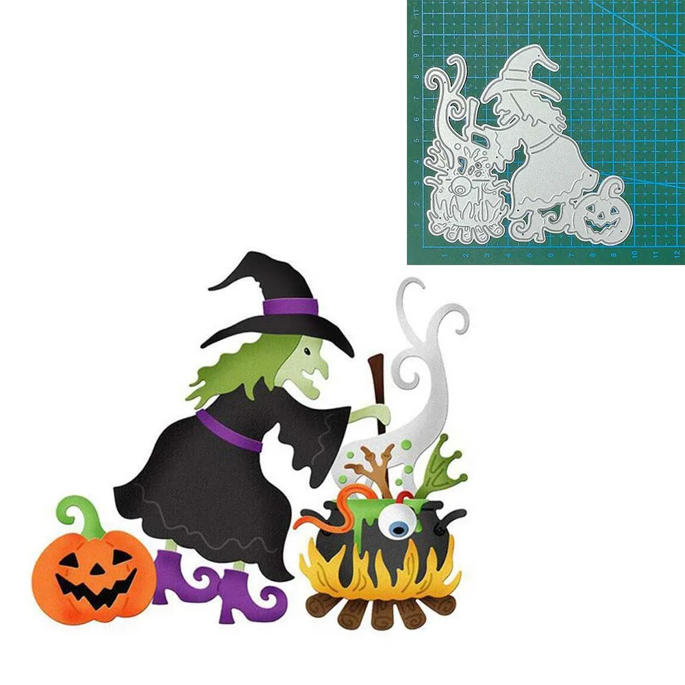 Metal Cutting Dies Cut Mold Halloween witch Decoration Scrapbook Paper Craft Knife Mould Blade Punch Embossing Stencils
Metal Cutting Dies Cut Mold Halloween witch Decoration Scrapbook Paper Craft Knife Mould Blade Punch Embossing Stencils