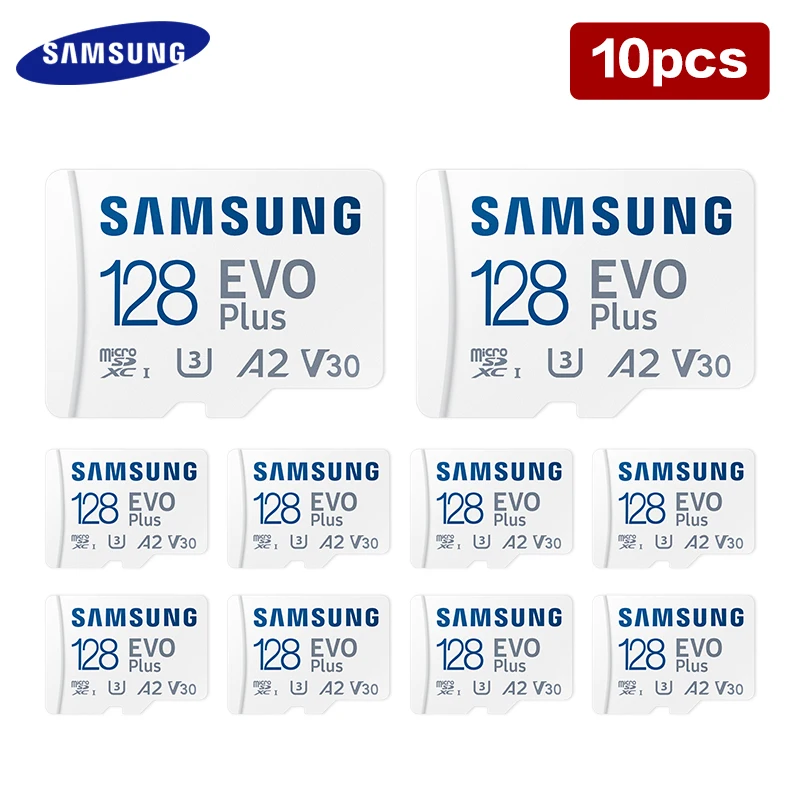 Карта памяти SAMSUNG EVO Plus +, адаптер microSDXC, A2 V30, 128 ГБ, 256 ГБ, A1, V10, 64 ГБ, карта Micro sd до 130 Мб/с, флеш-карта TF, 10 шт.
Карта памяти SAMSUNG EVO Plus +, адаптер microSDXC, A2 V30, 128 ГБ, 256 ГБ, A1, V10, 64 ГБ, карта Micro sd до 130 Мб/с, флеш-карта TF, 10 шт.