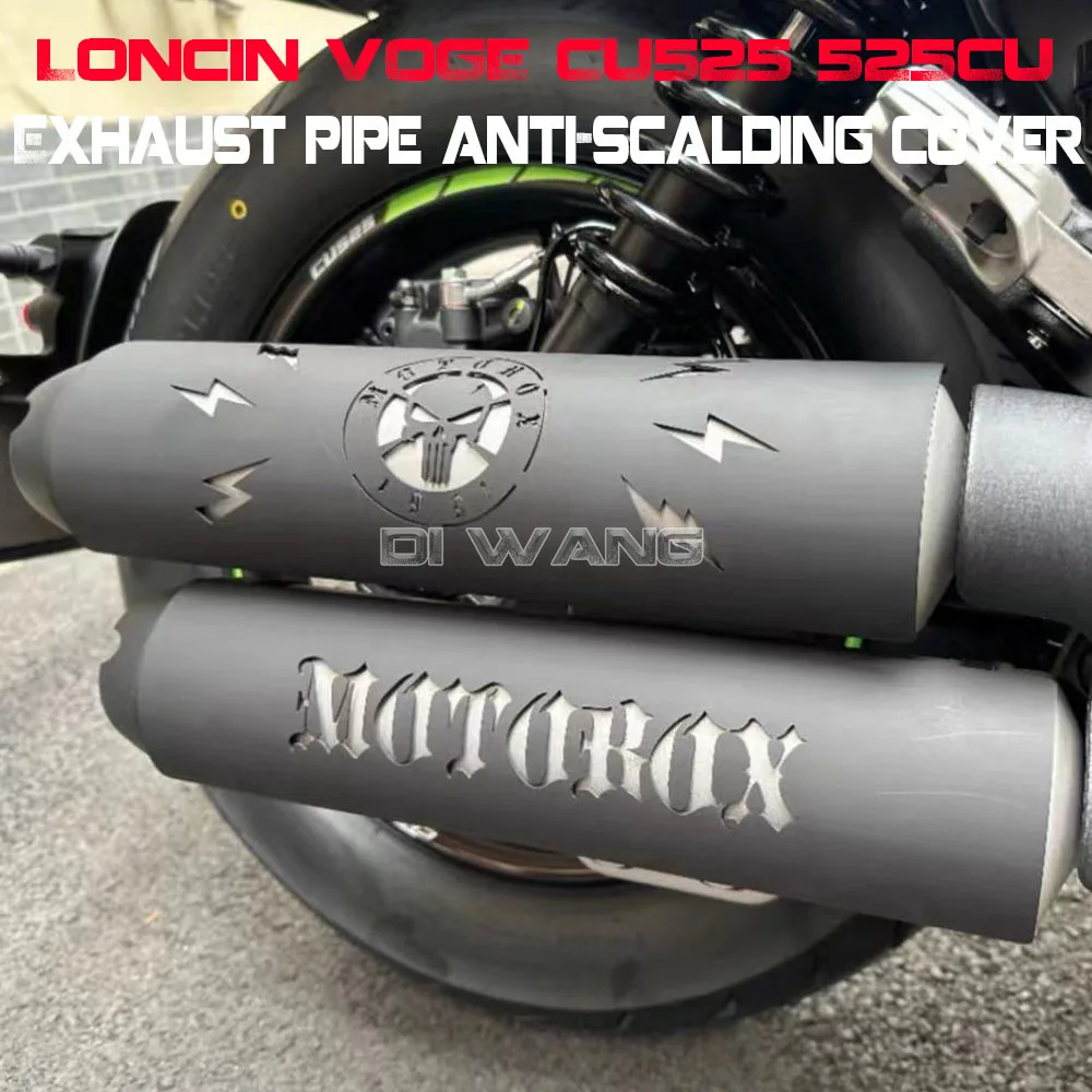 

Motorcycle Modified Exhaust Pipe Anti-scalding Cover Black Heat Insulation Cover Accessories FOR Loncin VOGE CU525 525-CU CU 525