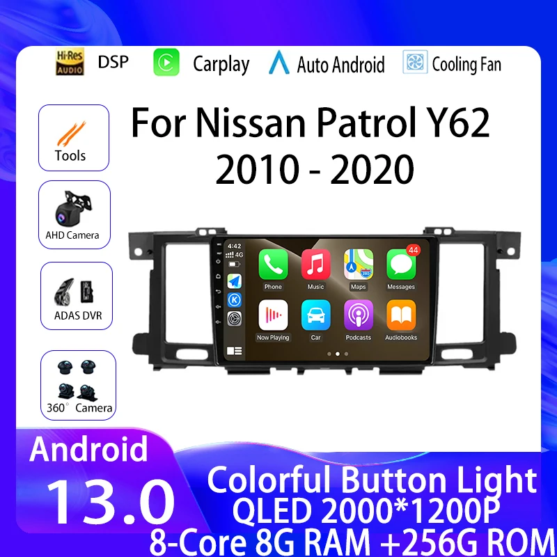 9 Inch Car Radio Android 13 For Nissan Patrol Y62 2010 - 2020 Multimedia QLED Screen Player Navigation GPS Intelligent System BT
9 Inch Car Radio Android 13 For Nissan Patrol Y62 2010 - 2020 Multimedia QLED Screen Player Navigation GPS Intelligent System BT