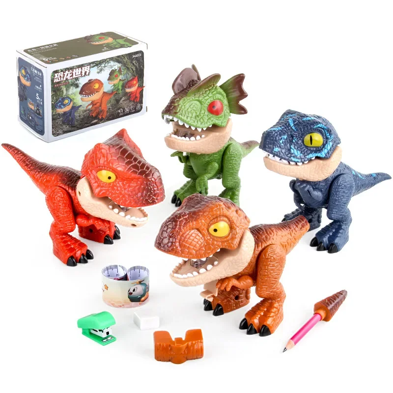

Educational DIY Disassembly Dinosaur Toys Stationery 5 In 1 Pencil Sharpener Eraser Kids Learning Toy Gift