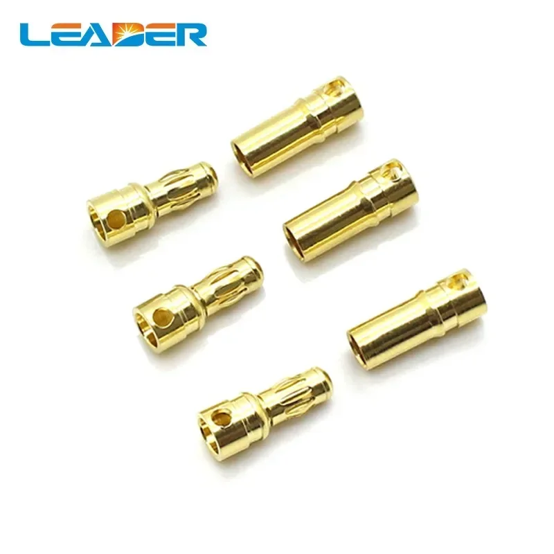 

LUSUNSOLAR 100 Pairs / Lot 4.0mm Gold Blet Banana Connector & Terminals Plug Male and Female DU0084