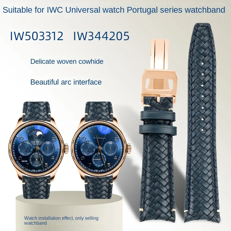 High quality fashionable cowhide strap suitable for IWC Portugal series IW503312/344205 exquisite woven cowhide accessories 2022
High quality fashionable cowhide strap suitable for IWC Portugal series IW503312/344205 exquisite woven cowhide accessories 2022