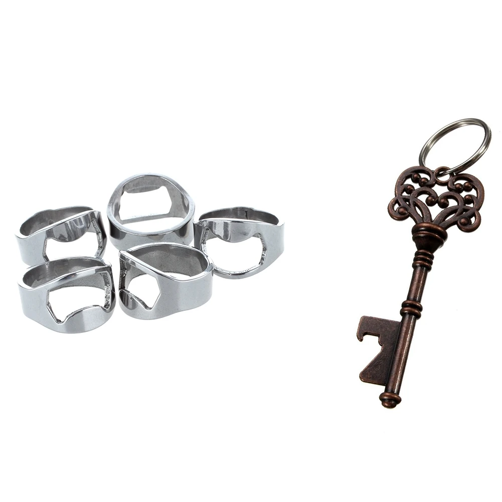 5X Metal Finger Thumb Keyring Ring Beer Bottle Opener Bar with Antique Key Shaped Wine Beer Bottle Opener Bar Tool
5X Metal Finger Thumb Keyring Ring Beer Bottle Opener Bar with Antique Key Shaped Wine Beer Bottle Opener Bar Tool