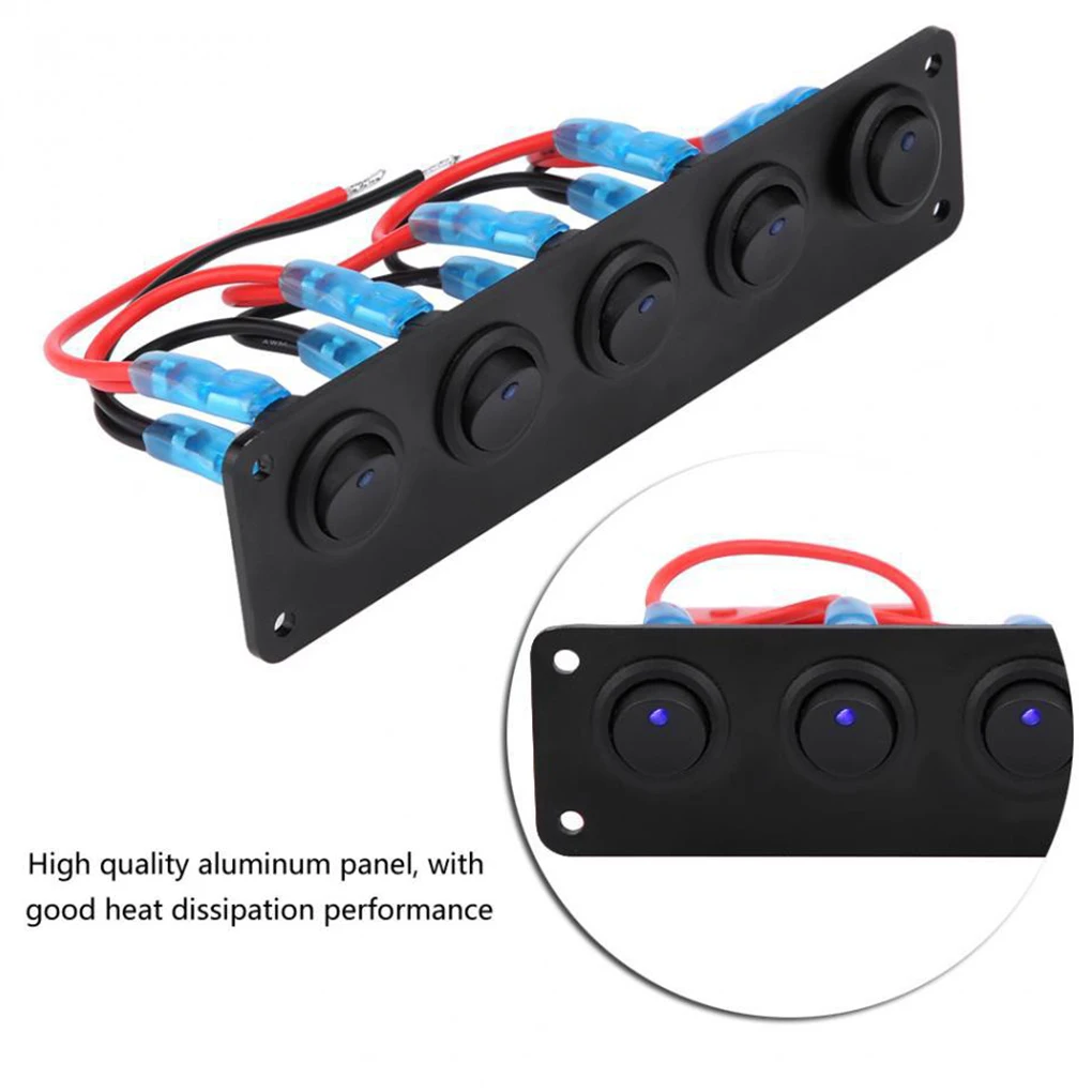 Auto 5 Gang 3 Pin Switch Panel Detachable Screw Mounting Automotive Truck RV Foglight Headlight Switches Part Accessories
Auto 5 Gang 3 Pin Switch Panel Detachable Screw Mounting Automotive Truck RV Foglight Headlight Switches Part Accessories
