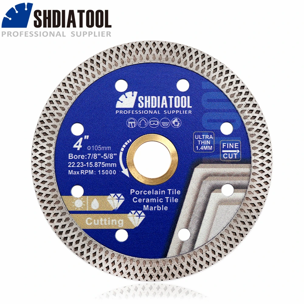 SHDIATOOL 1pc 4"/Dia105mm Diamond Cutter Plate Saw Blade Superthin Mesh Rim Bore22.23mm Marble Tile Porcelain Cutting Dsic
SHDIATOOL 1pc 4"/Dia105mm Diamond Cutter Plate Saw Blade Superthin Mesh Rim Bore22.23mm Marble Tile Porcelain Cutting Dsic