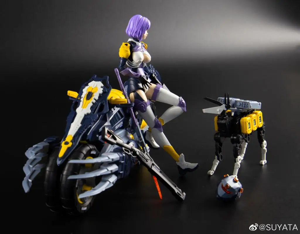 

[В наличии] поэма suyata Hunter Arya 1/12 аниме девушка экшн-фигурка с мотоциклом и механической собакой набор для сборки меча