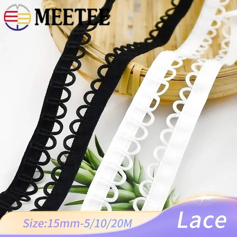 5/10/20M Meetee Nylon Elastic Loop Trim U-wave Stretch Collar Buttons Lace Ribbon Band for Wedding Dress DIY Sewing Accessories
5/10/20M Meetee Nylon Elastic Loop Trim U-wave Stretch Collar Buttons Lace Ribbon Band for Wedding Dress DIY Sewing Accessories